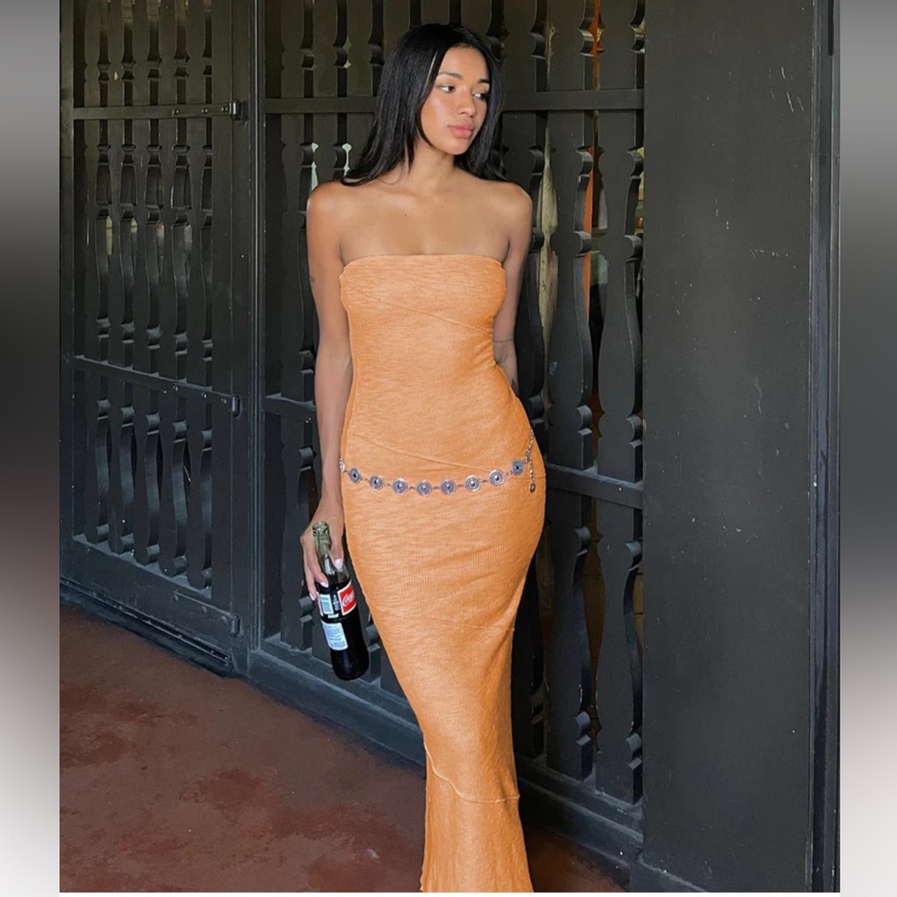 Princess polly Oscar midi dress orange